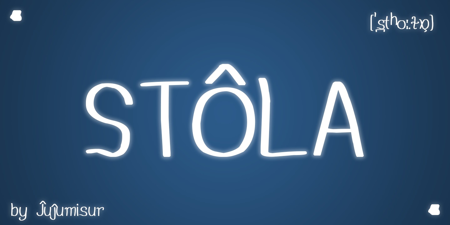 Пример шрифта Stola